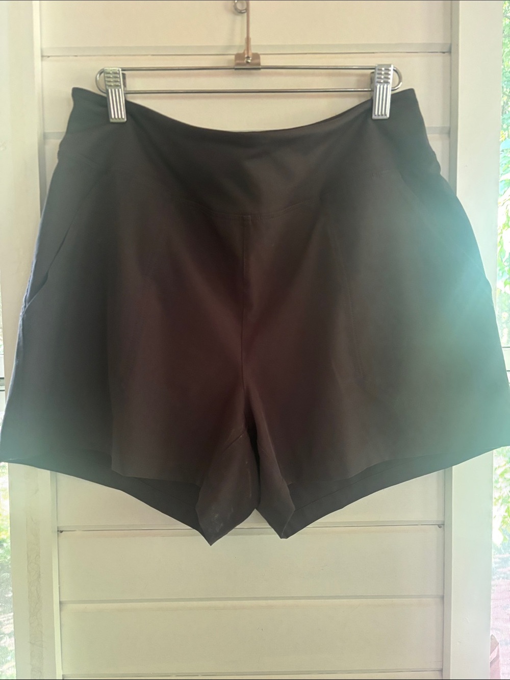 Women's Charcoal High-Waist Athletic Shorts